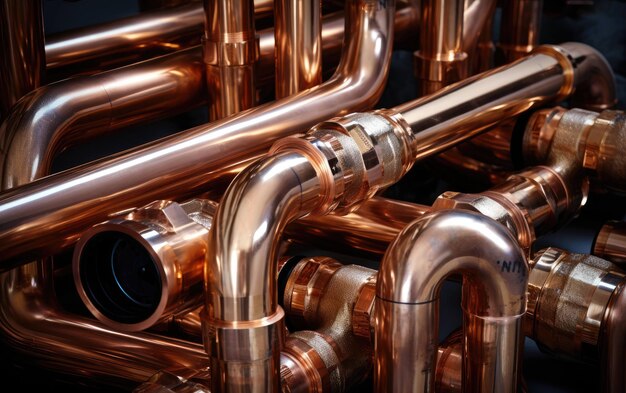 Copper seamless piping image