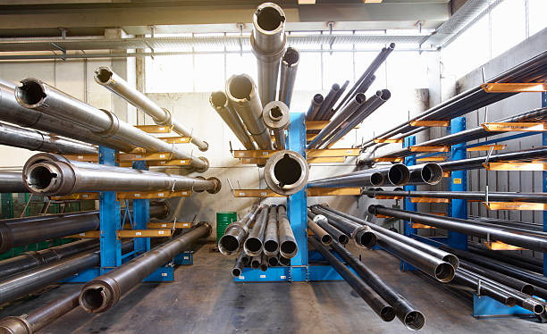 A stack of alloy seamless pipes